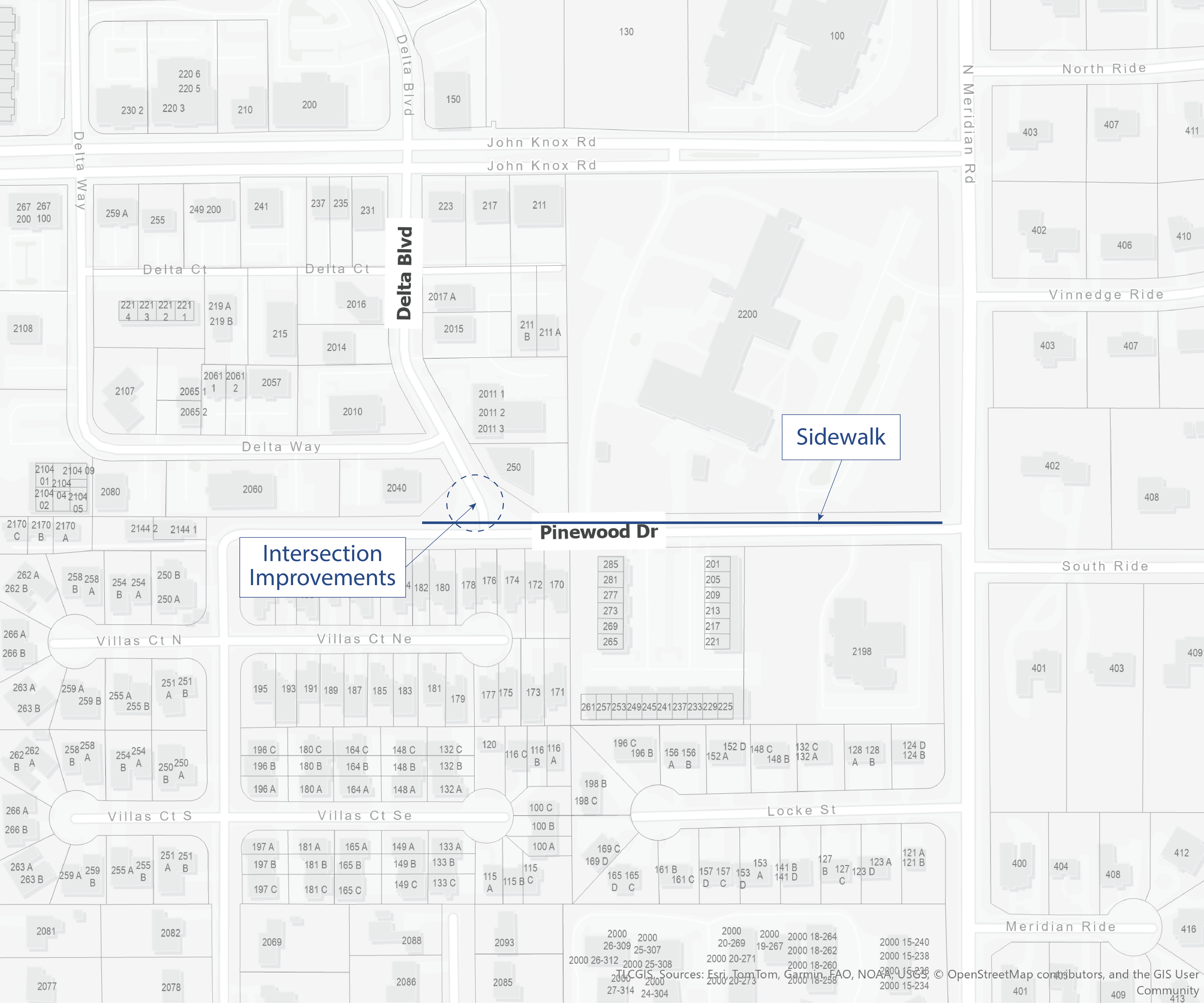 a map of the project area